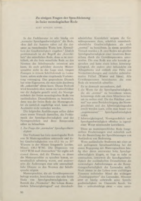 Dokument Zu einigen Fragen der Sprechleistung in freier monologischer Rede