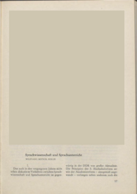 Dokument Sprachwissenschaft und Sprachunterricht
