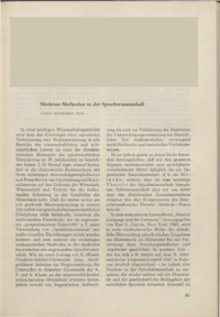 Dokument Moderne Methoden in der Sprachwissenschaft