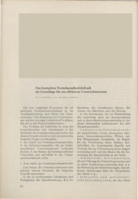 Dokument Das komplexe Fremdsprachenlehrbuch als Grundlage für ein effektives Unterrichtssystem