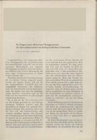 Dokument Zu Fragen eines effektiven Übungssystems der Sprachlaborarbeit im fachsprachlichen Unterricht