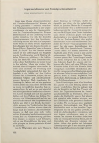 Dokument Gegenwartsliteratur und Fremdsprachenunterricht