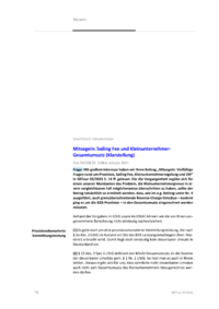 Dokument Mitsegeln: Sailing Fee und Kleinunternehmer-Gesamtumsatz (Klarstellung)