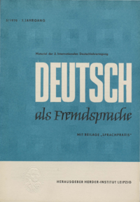 Dokument Deutsch als Fremdsprache Ausgabe 03 1970