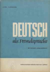 Dokument Deutsch als Fremdsprache Ausgabe 04 1970