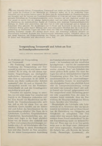 Dokument Textgestaltung, Textauswahl und Arbeit am Text im Fremdsprachenunterricht