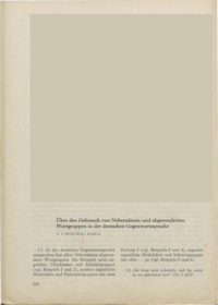 Dokument &Uuml;ber den Gebrauch von Nebens&auml;tzen und abgesonderten Wortgruppen in der deutschen Gegenwartssprache