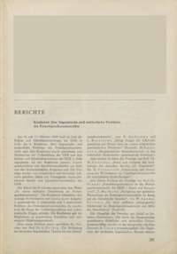 Dokument Konferenz &uuml;ber linguistische und methodische Probleme des Fremdsprachenunterrichts