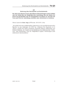 Dokument § 6 Belehrung über Rechtsmittel und Rechtsbehelfe