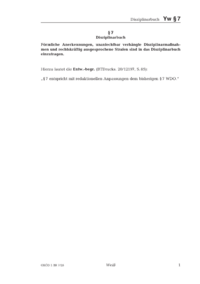 Dokument § 7 Disziplinarbuch