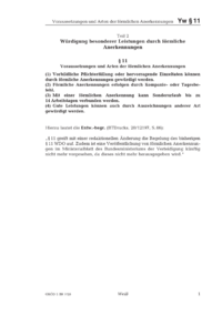 Dokument § 11 Voraussetzungen und Arten der förmlichen Anerkennungen