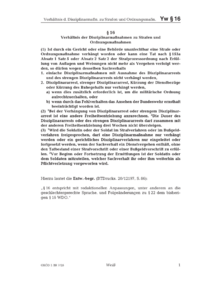 Dokument § 16 Verhältnis der Disziplinarmaßnahmen zu Strafen und Ordnungsmaßnahmen