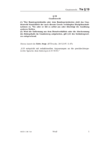 Dokument § 19 Gnadenrecht