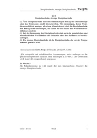 Dokument § 24 Disziplinarbuße, strenge Disziplinarbuße