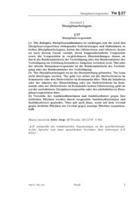 Dokument § 27 Disziplinarvorgesetzte