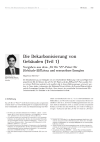 Dokument Die Dekarbonisierung von Gebäuden (Teil 1)