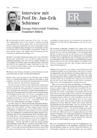 Dokument Interview mit Prof. Dr. Jan-Erik Schirmer Europa-Universität Viadrina, Frankfurt (Oder)