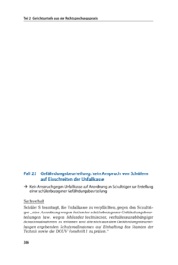 Dokument Gefährdungsbeurteilung: kein Anspruch von Schülern auf Einschreiten der Unfallkasse