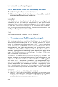 Dokument Rauchender Schüler und Missbilligung des Lehrers