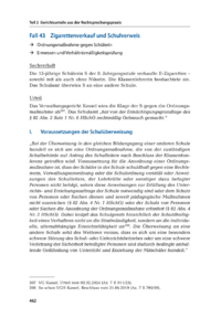 Dokument Zigarettenverkauf und Schulverweis