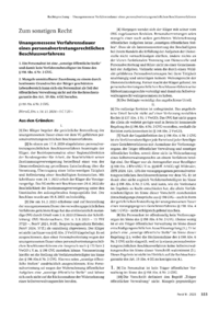 Dokument Unangemessene Verfahrensdauer eines personalvertretungsrechtlichen Beschlussverfahrens