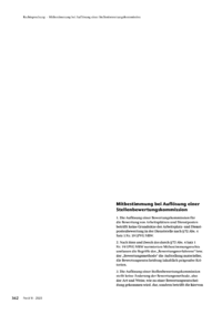 Dokument Mitbestimmung bei Auflösung einer Stellenbewertungskommission