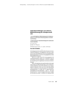 Dokument Anlassbeurteilungen von Lehrern, Mitbestimmung des Schulpersonalrats