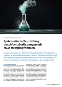 Dokument Systematische Beurteilung von Arbeitsbedingungen mit MGU-Messprogrammen