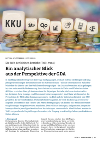 Dokument Ein analytischer Blick aus der Perspektive der GDA