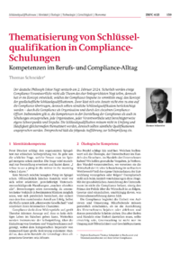 Dokument Thematisierung von Schlüsselqualifikation in Compliance-Schulungen