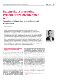 Dokument Datenschutz muss eine Priorität für Unternehmen sein