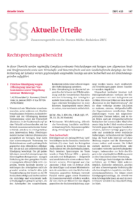 Dokument Aktuelle Urteile: Rechtsprechungsübersicht