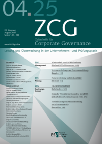 Dokument Zeitschrift für Corporate Governance Ausgabe 04 2025
