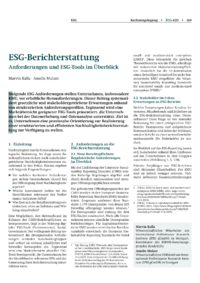 Dokument ESG-Berichterstattung
