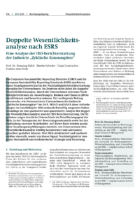 Dokument Doppelte Wesentlichkeitsanalyse nach ESRS