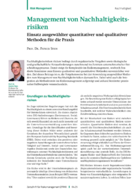 Dokument Management von Nachhaltigkeitsrisiken