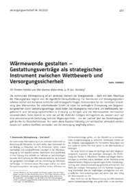 Dokument Wärmewende gestalten – Gestattungsverträge als strategisches Instrument zwischen Wettbewerb und Versorgungssicherheit