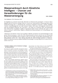 Dokument Wasserverbrauch durch Künstliche Intelligenz – Chancen und Herausforderungen für die Wasserversorgung