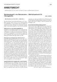 Dokument Betriebsratswahl in der Matrixstruktur – Mehrfachwahlrecht für Führungskräfte