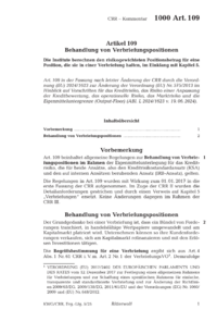 Dokument Artikel 109 Behandlung von Verbriefungspositionen