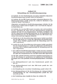 Dokument Artikel 110 Behandlung der Kreditrisikoanpassung