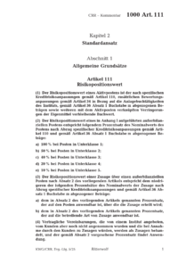 Dokument Artikel 111 Risikopositionswert