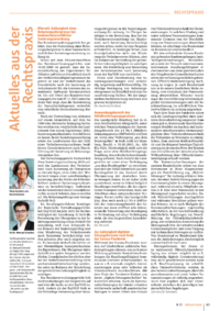 Dokument Aktuelles aus der Rechtspraxis