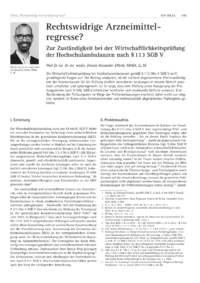 Dokument Rechtswidrige Arzneimittelregresse?