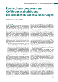 Dokument Einmischungsprognosen zur Gefährdungsabschätzung bei schädlichen Bodenveränderungen