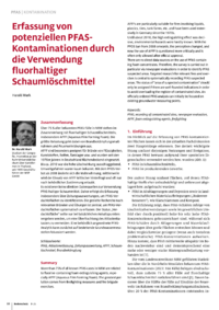 Dokument Erfassung von potenziellen PFAS-Kontaminationen durch die Verwendung fluorhaltiger Schaumlöschmittel