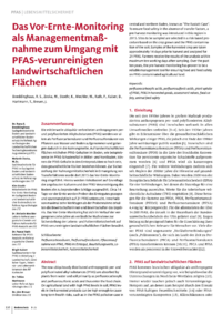 Dokument Das Vor-Ernte-Monitoring als Managementma&szlig;nahme zum Umgang mit PFAS-verunreinigten landwirtschaftlichen Flachen