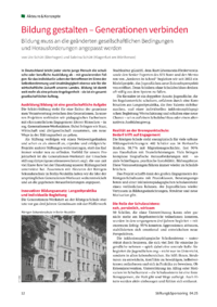 Dokument Bildung gestalten – Generationen verbinden