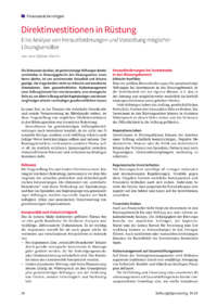 Dokument Direktinvestitionen in Rüstung