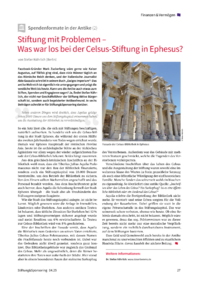 Dokument Stiftung mit Problemen – Was war los bei der Celsus-Stiftung in Ephesus?